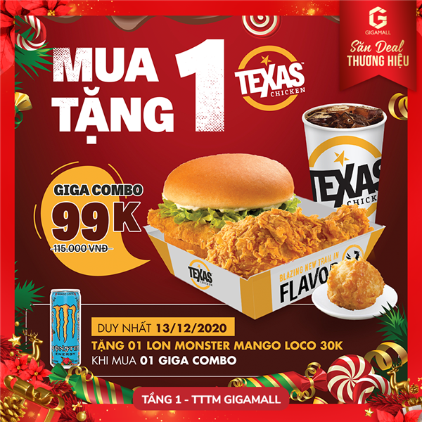 SĂN DEAL THƯƠNG HIỆU TEXAS CHICKEN GIGAMALL