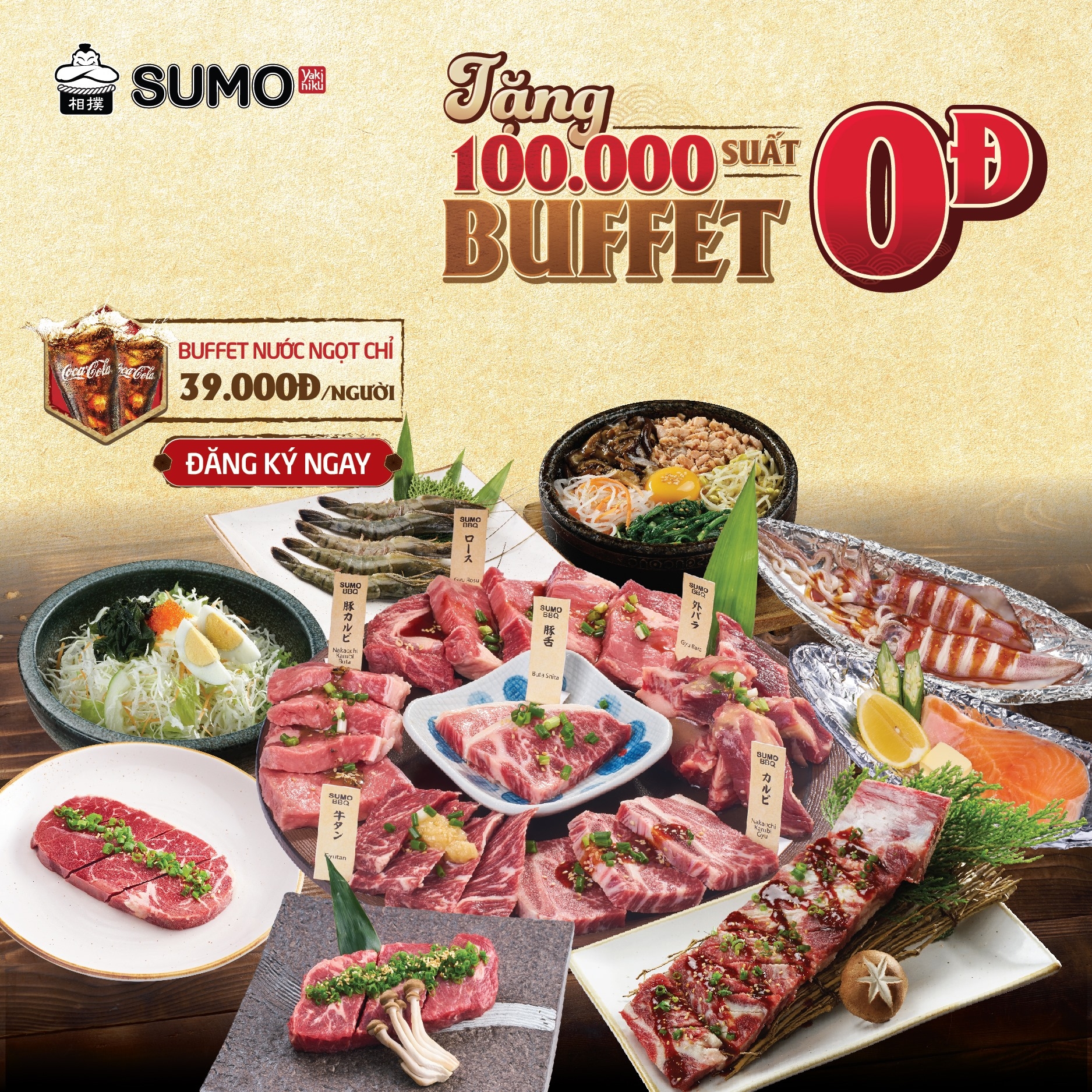 DEAL SỐC 0 ĐỒNG - 100,000 SUẤT BUFFET MIỄN PHÍ ĐANG ĐỢI BẠN - GIGAMALL